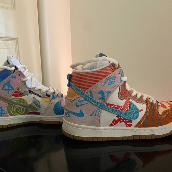 Nike SB Dunk High x Thomas Campbell What The Size 7 Mens, Womens 8.5 - Picture 4 of 9